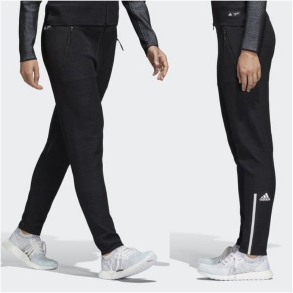 Adidas Performance Z.N.E. Parley Track Pants- Black/White – Size Medium